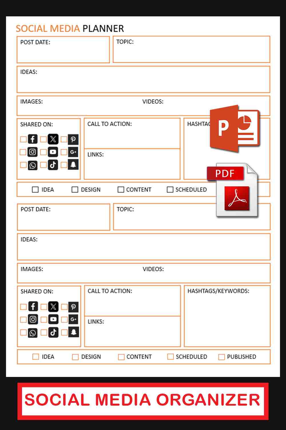 Social Media Calendar Template